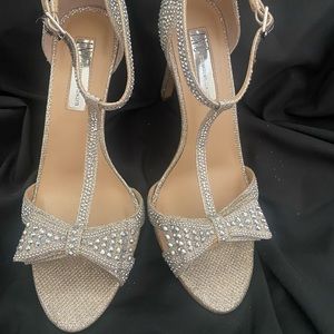 INC INTERNATIONAL CONCEPTS WOMENS REESIE2 OPEN TOE FORMAL, CHAMPAGNE